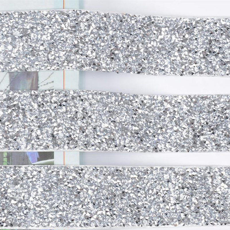 Crystal Rhinestone Trim Diamond Mesh Hot Fix Selvklebende Roll Strass